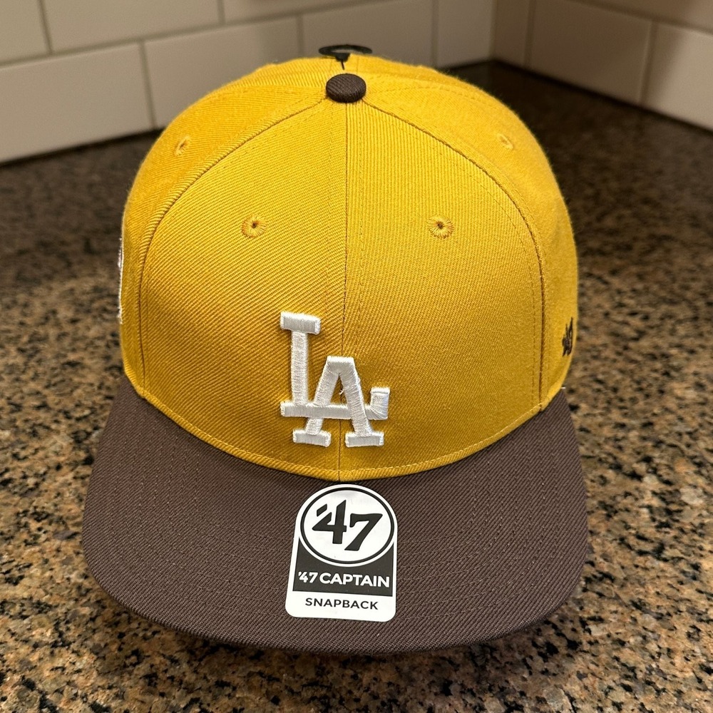 Los Angeles Dodgers Hat '47 Captain Snapback Wheat Brown Pink New